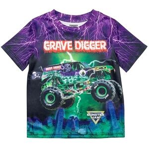 Monster Jam Grave Digger Kids polyester soft tee size 6